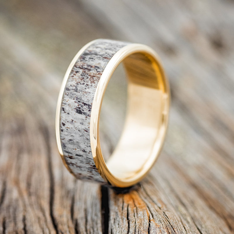 "RAINIER" - SINGLE CHANNEL INLAY WEDDING BAND-Staghead Designs