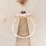 "NORTH STAR" - OVAL ENGAGEMENT RING WITH DIAMOND HALO & ACCENTS-7