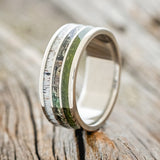 "RIO" - MOSS, CAMO & ANTLER WEDDING BAND-1