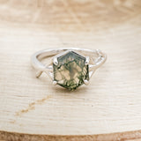 "ARTEMIS" - HEXAGON MOSS AGATE ENGAGEMENT RING - READY TO SHIP-Staghead Designs