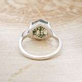 "ARTEMIS" - HEXAGON MOSS AGATE ENGAGEMENT RING - READY TO SHIP-Staghead Designs