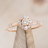 "STARLA" - ROUND CUT ENGAGEMENT RING WITH STARBURST DIAMOND HALO-5