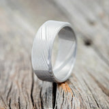 HAND-FORGED DAMASCUS STAINLESS STEEL WEDDING BAND- DAMASCUS STEEL(6MM) - SIZE 9