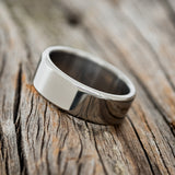 SOLID METAL WEDDING BAND WITH A CUSTOM FINISH-Staghead Designs