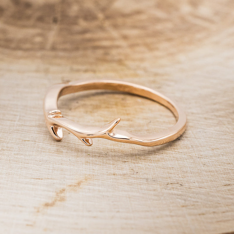 "ARTEMIS" - ANTLER STYLE STACKING BAND - 14K ROSE GOLD - SIZE 3 1/2-3