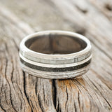 "COSMO" - PYRITE & ANTLER WEDDING RING - READY TO SHIP