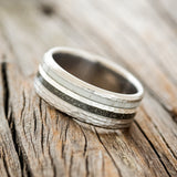 "COSMO" - PYRITE & ANTLER WEDDING RING - READY TO SHIP