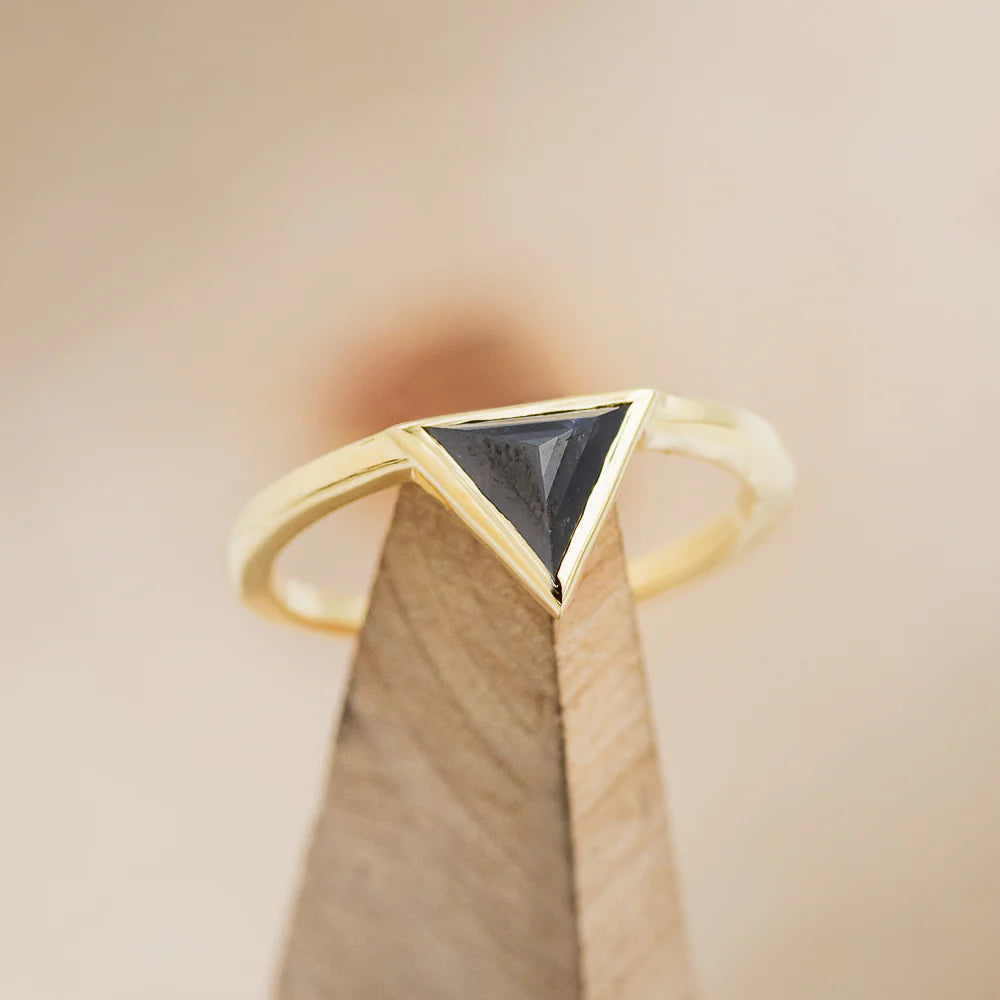 "JENNY FROM THE BLOCK" - TRIANGLE CUT ENGAGEMENT RING-Staghead Designs