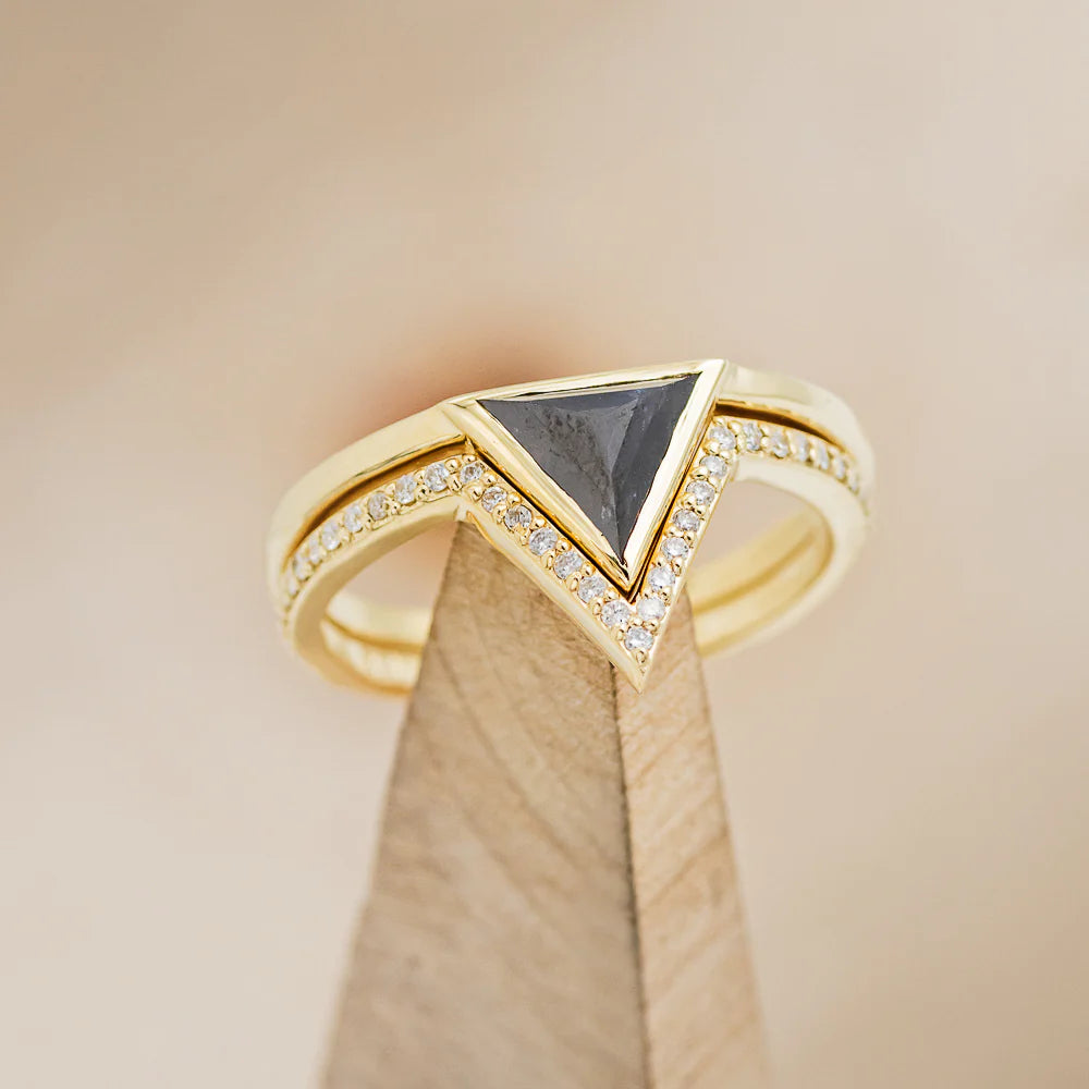 "JENNY FROM THE BLOCK" - TRIANGLE CUT ENGAGEMENT RING-Staghead Designs