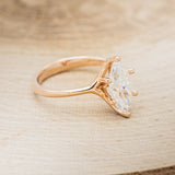 "TULIP" - MARQUISE MOISSANITE SOLITAIRE ENGAGEMENT RING - 14K WHITE GOLD - SIZE 5 3/4-2