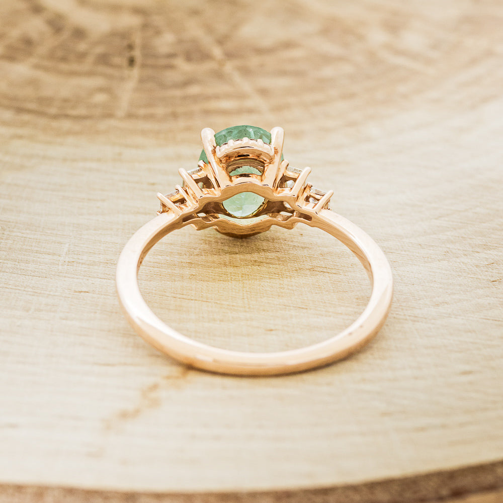 "ORNA" - ENGAGEMENT RING WITH DIAMOND ACCENTS & DIAMOND TRACER - MOUNTING ONLY - SELECT YOUR OWN STONE-13