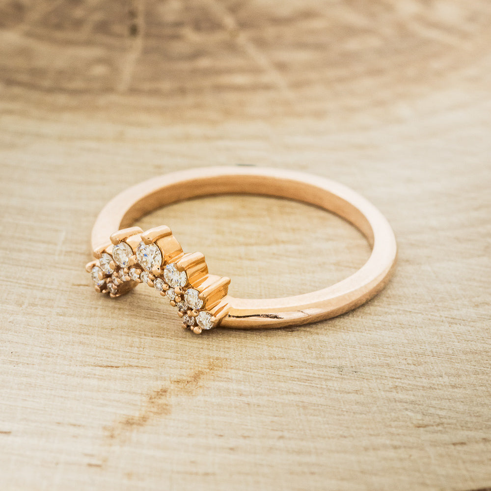 "ORNA" - ENGAGEMENT RING WITH DIAMOND ACCENTS & DIAMOND TRACER - MOUNTING ONLY - SELECT YOUR OWN STONE-16