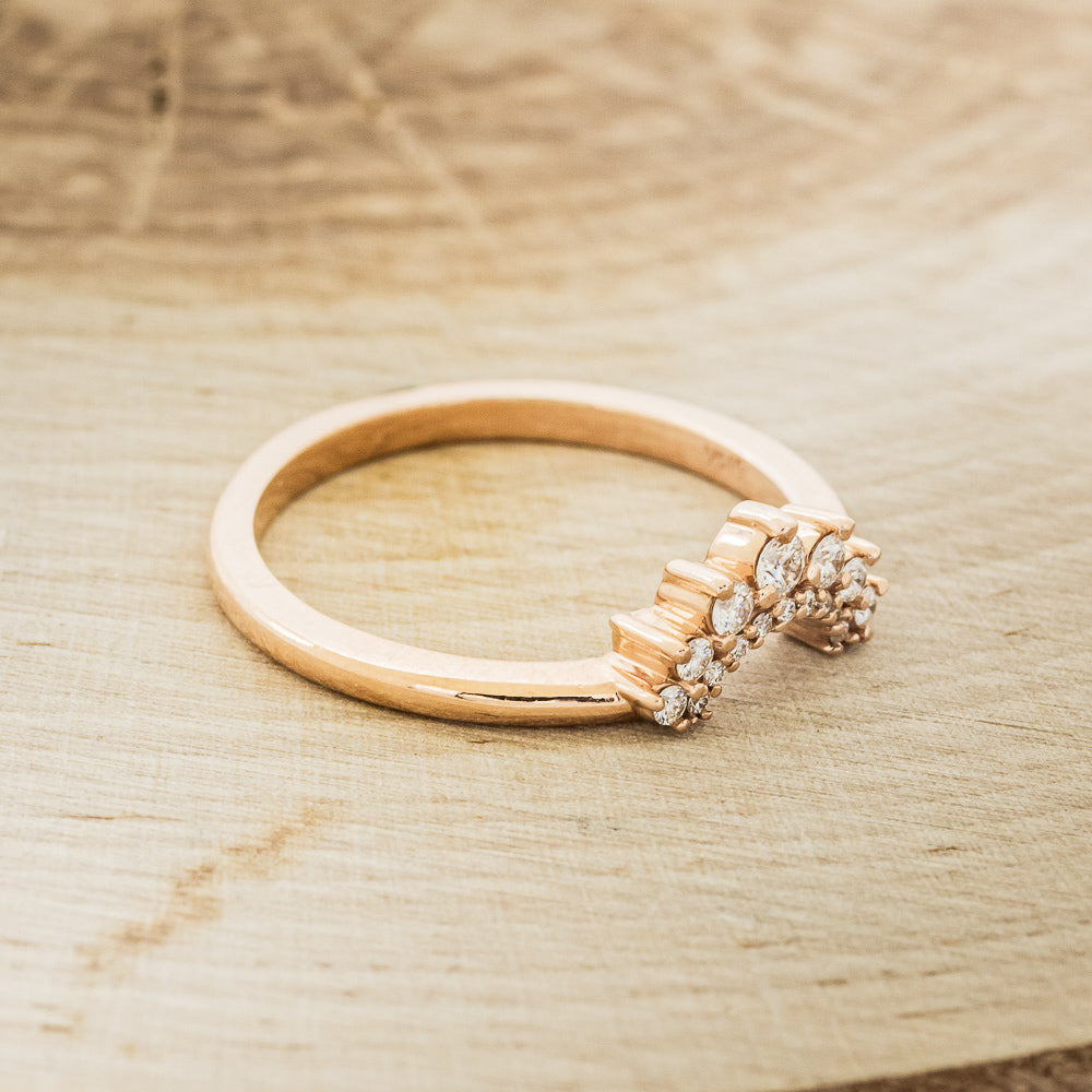 "ORNA" - ENGAGEMENT RING WITH DIAMOND ACCENTS & DIAMOND TRACER - MOUNTING ONLY - SELECT YOUR OWN STONE-15