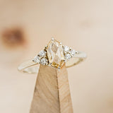 "OCTAVIA" - ENGAGEMENT RING WITH DIAMOND ACCENTS - MOUNTING ONLY - SELECT YOUR OWN STONE