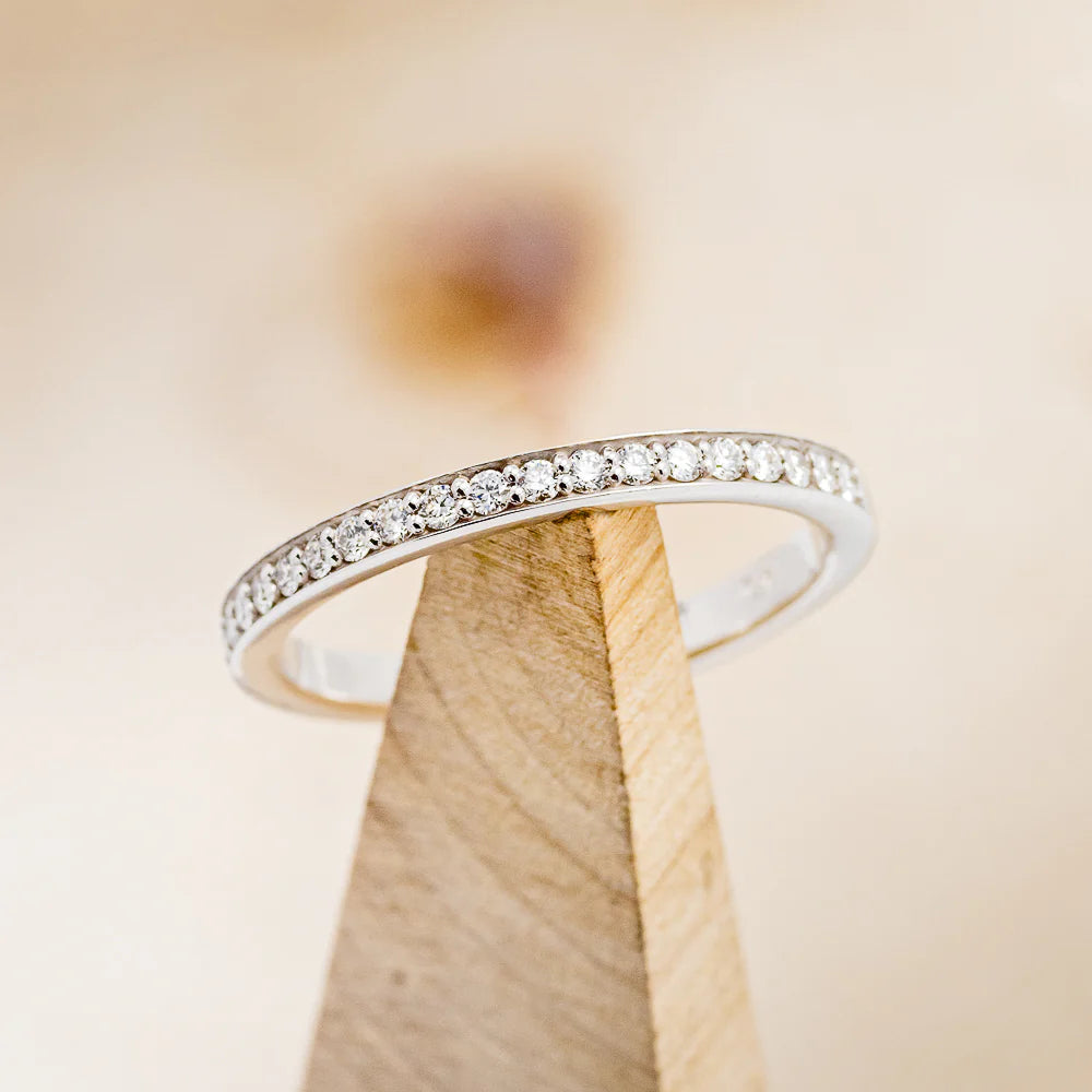 "STELLA" - DIAMOND STACKING WEDDING BAND - 14K WHITE GOLD - SIZE 7 1/2-Staghead Designs