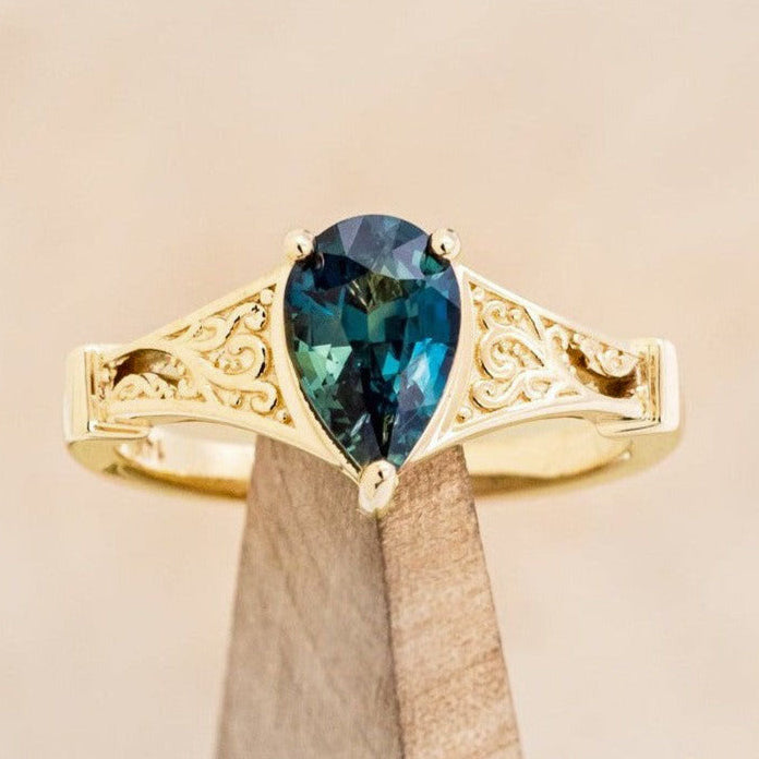 "SELENE" - FILIGREE ACCENTED STYLE ENGAGEMENT RING - MOUNTING ONLY - SELECT YOUR OWN STONE-Staghead Designs