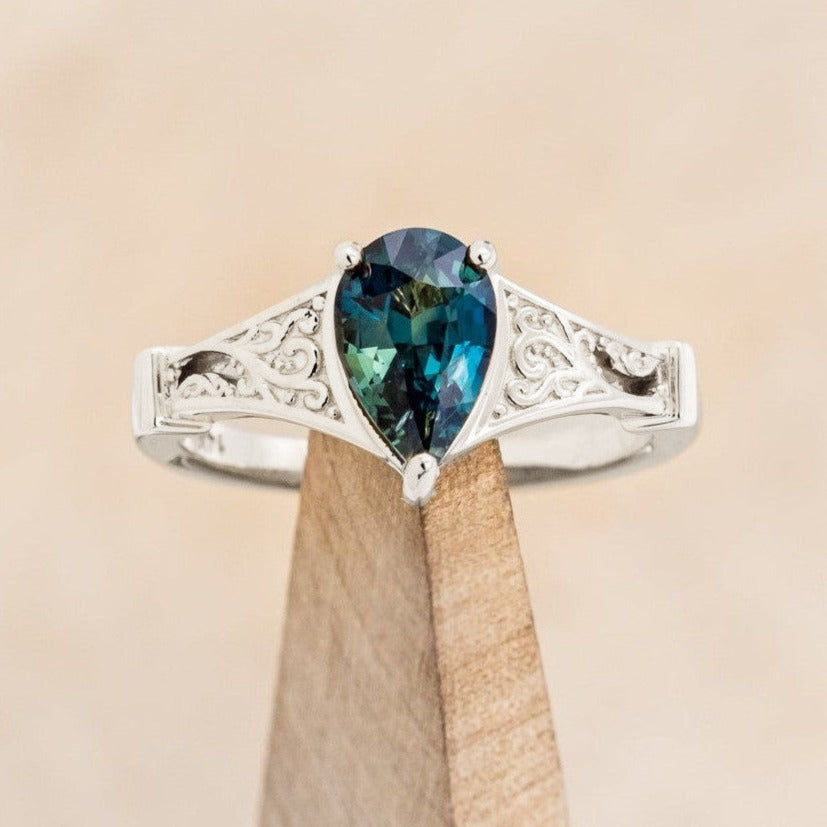 "SELENE" - FILIGREE ACCENTED STYLE ENGAGEMENT RING - MOUNTING ONLY - SELECT YOUR OWN STONE-Staghead Designs