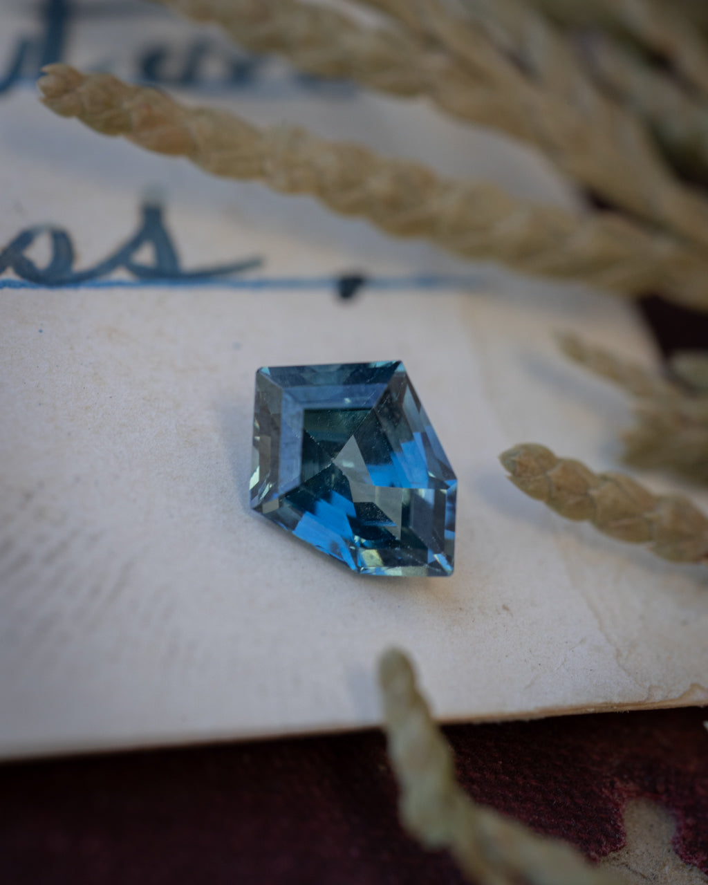 1.11ct 7.98x5.98x3.73mm Shield Cut Green Sapphire
