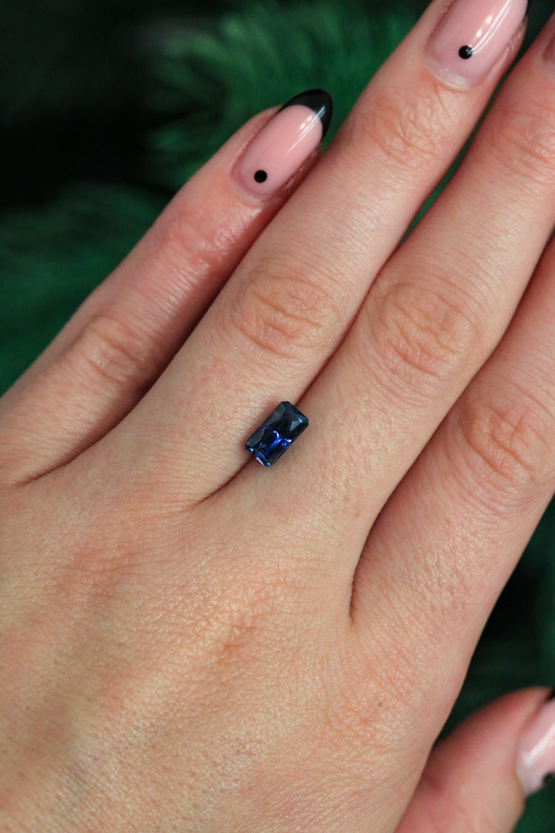 "SIREN" - RECTANGLE REGAL RADIANT CUT BLUE SAPPHIRE-7