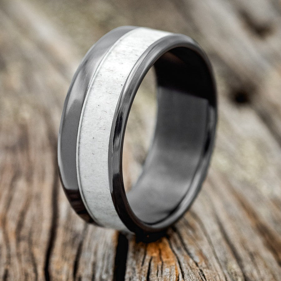 "TANNER" - ELK ANTLER WEDDING RING-1