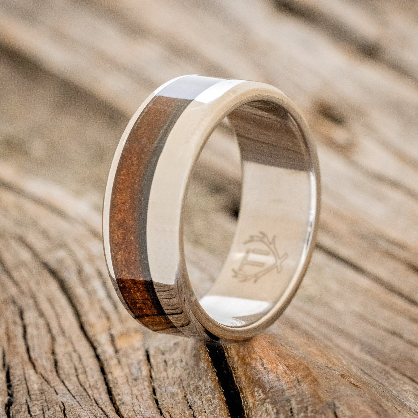 "TANNER" - KOA WOOD & CARBON FIBER WEDDING BAND-1