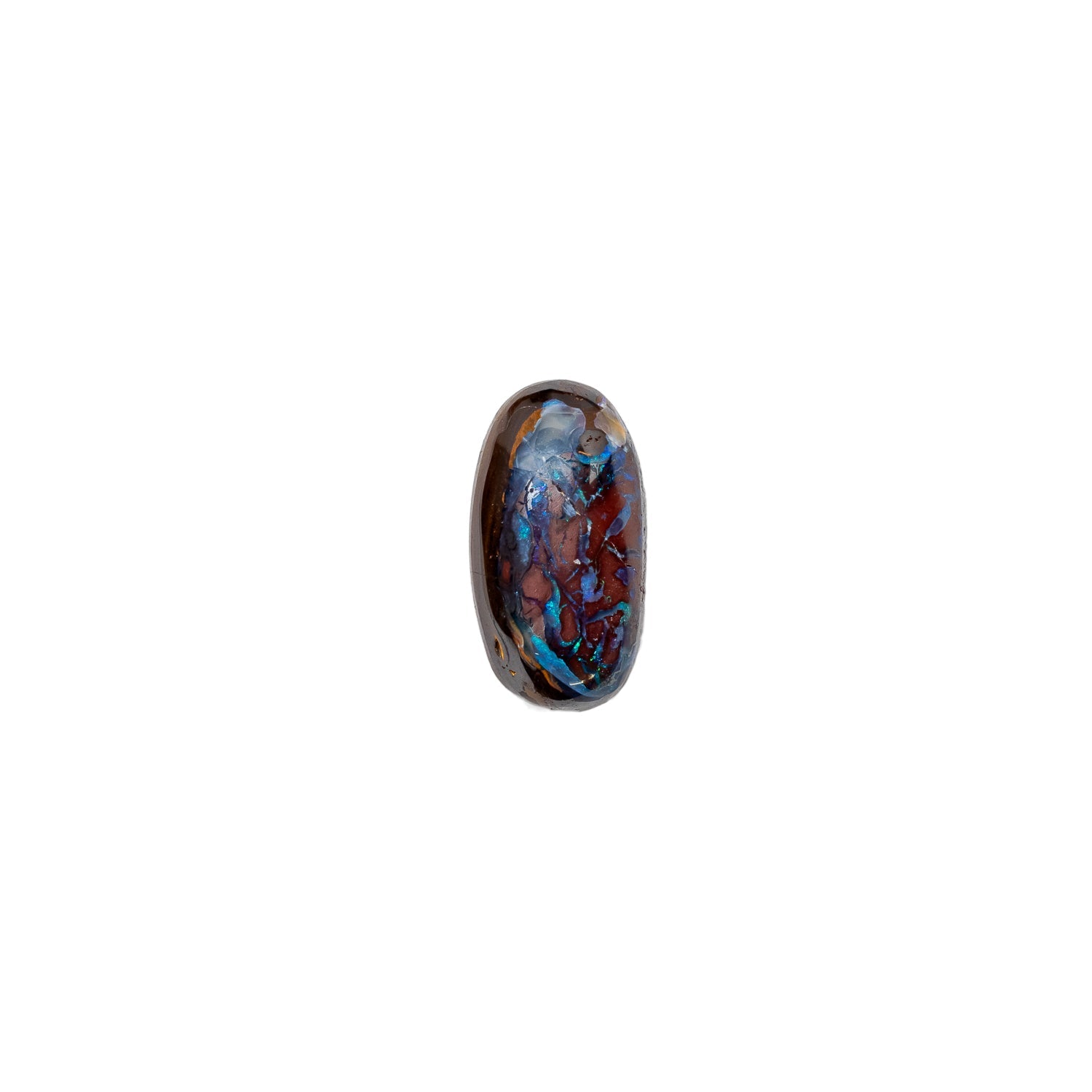 "TARA" - OVAL AUSTRALIAN BROWN BOULDER OPAL-1