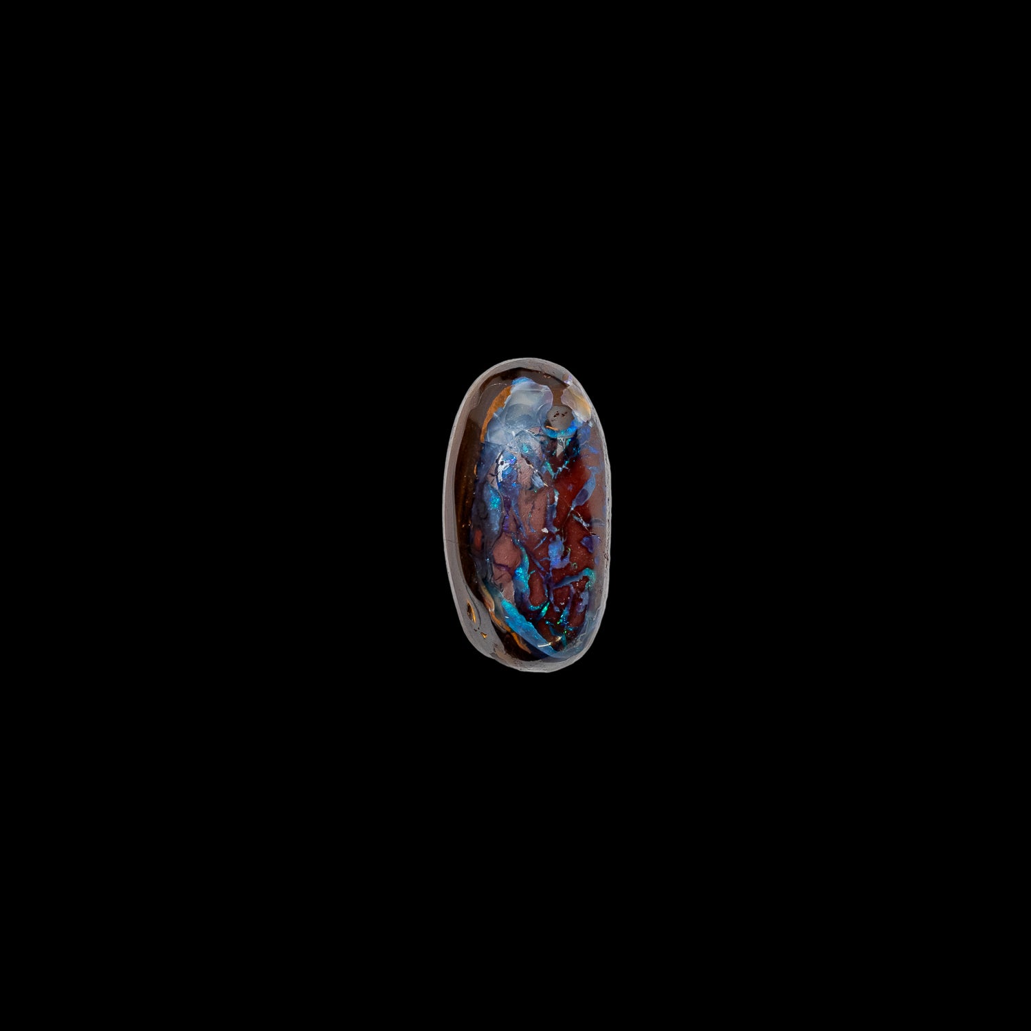 "TARA" - OVAL AUSTRALIAN BROWN BOULDER OPAL-2