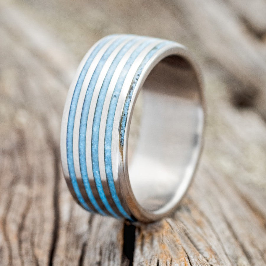 THREAD PATTERN TURQUOISE WEDDING BAND-1