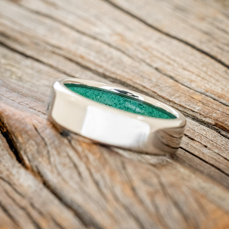 MALACHITE LINED WEDDING BAND-5