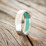 MALACHITE LINED WEDDING BAND-1