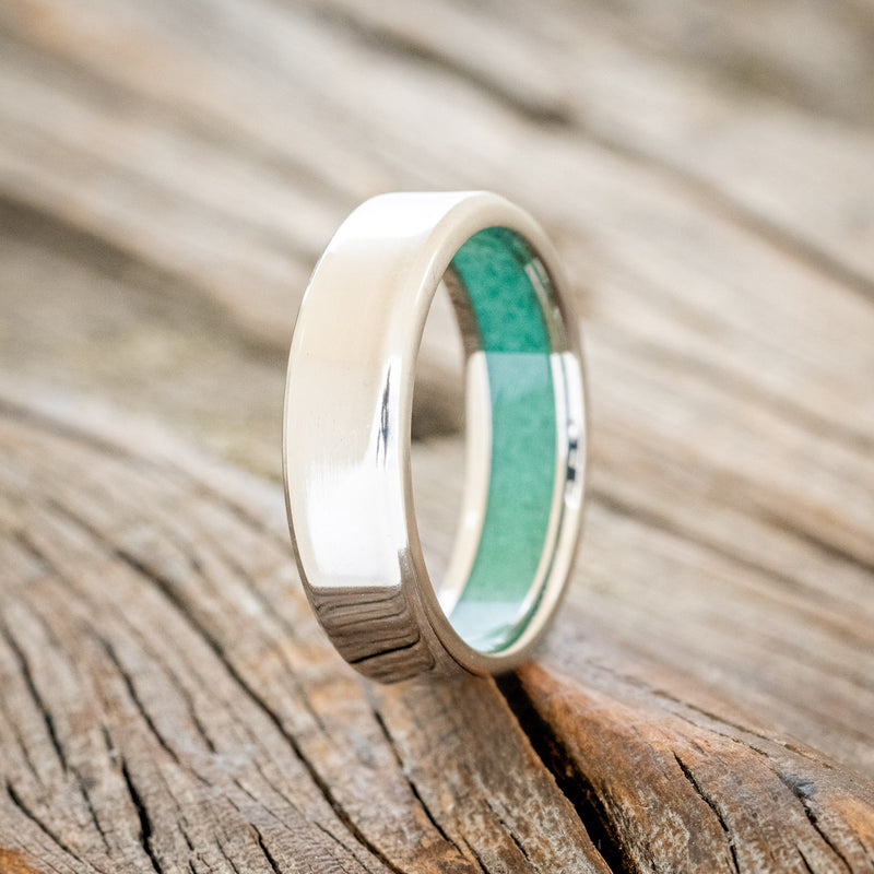 MALACHITE LINED WEDDING BAND-1