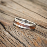 "NIRVANA" - CENTERED REDWOOD WEDDING RING-2