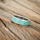 "RAINIER" - MALACHITE WEDDING BAND-2