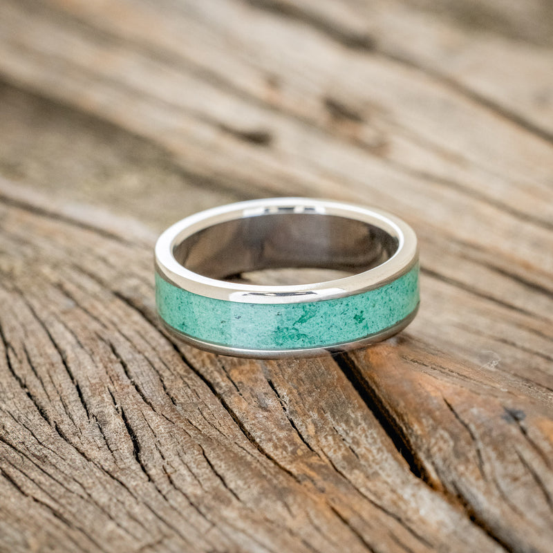 "RAINIER" - MALACHITE WEDDING BAND-3