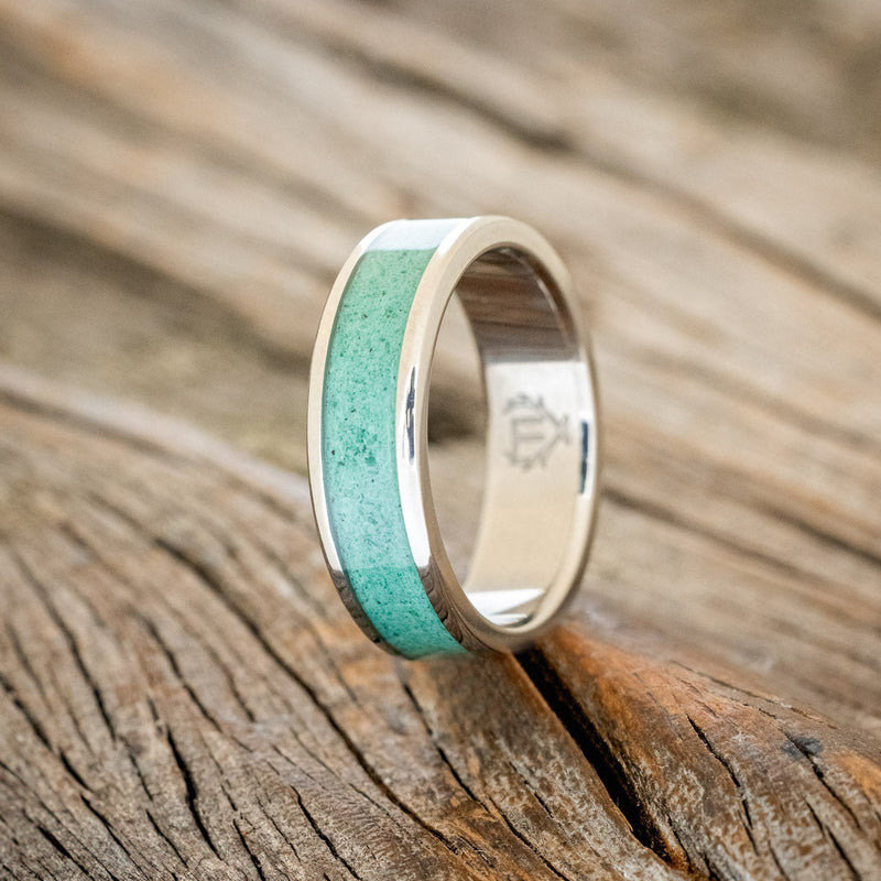 "RAINIER" - MALACHITE WEDDING BAND-1