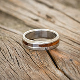 "VERTIGO" - OFFSET KOA WOOD WEDDING BAND-3