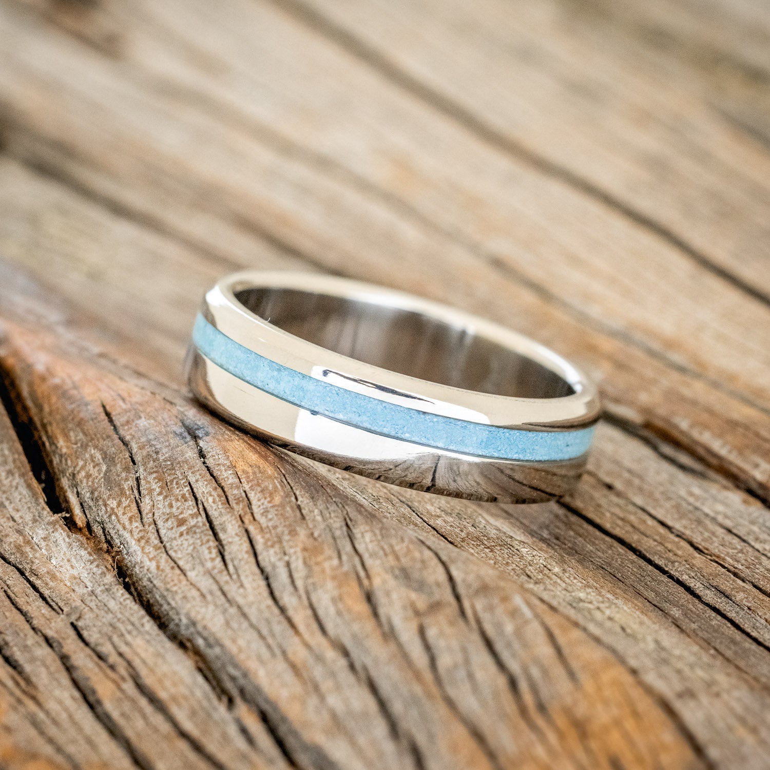 Vertigo" Turquoise Inlay Wedding Band | Staghead Designs Vertigo" Turquoise Inlay Wedding Band | Staghead Designs