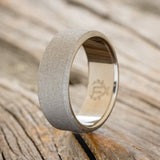 SOLID METAL WEDDING BAND WITH A CUSTOM FINISH-Staghead Designs