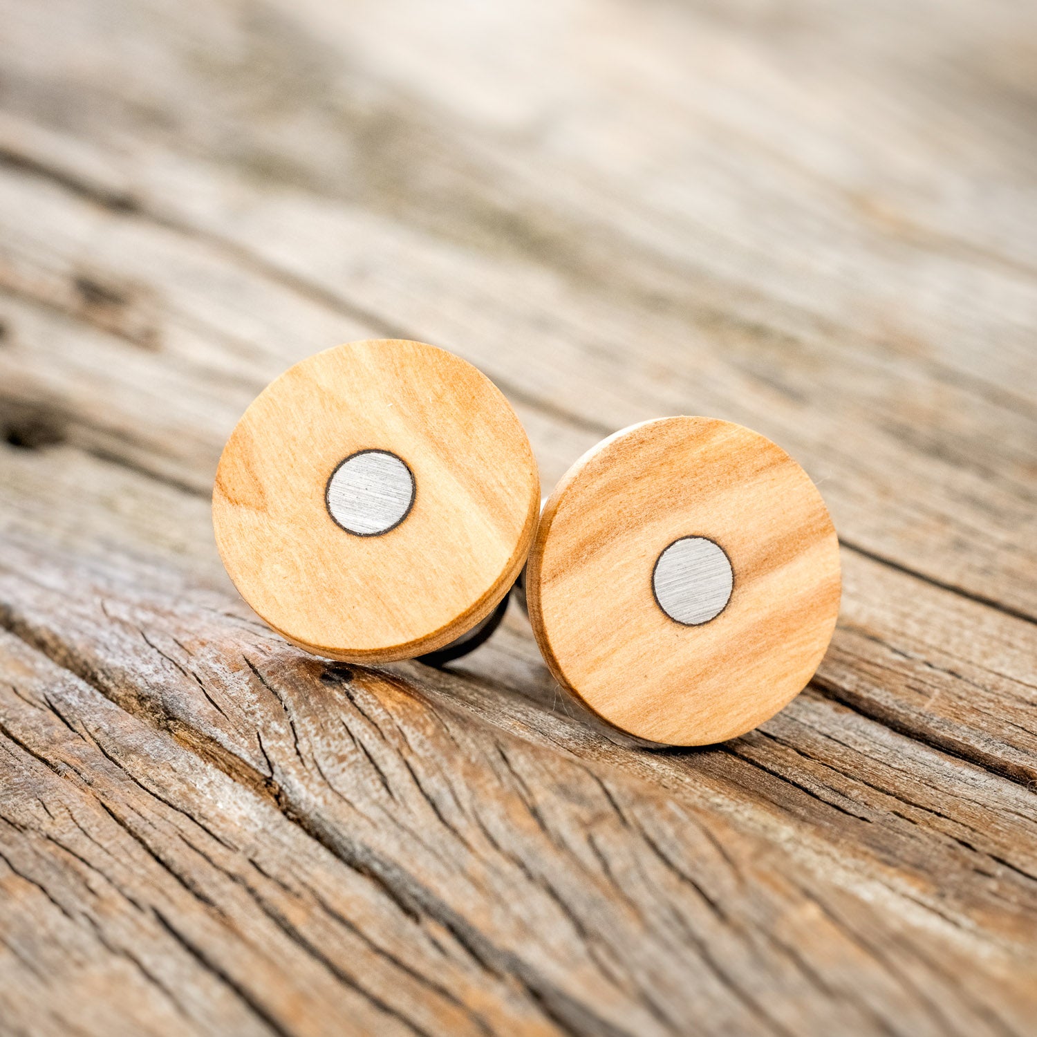 BETHLEHEM OLIVE WOOD CUFFLINKS-5