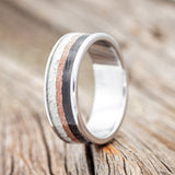 "REDLINE" - CUSTOM CAR PARTS INLAY WEDDING BAND-1