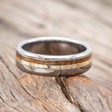 "CASTOR" - WHISKEY BARREL OAK & A 14K GOLD INLAY WEDDING RING