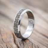 CELTIC LOVE KNOT ENGRAVED WEDDING BAND-Staghead Designs