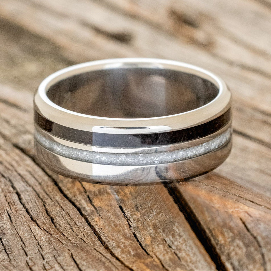 "Cosmo" - Diamond Dust & Coffee Wedding Band-Staghead Designs