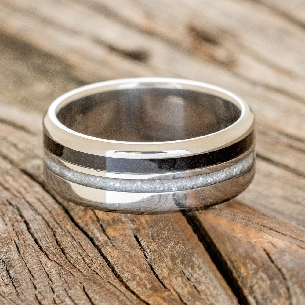 "Cosmo" - Diamond Dust & Coffee Wedding Band-Staghead Designs