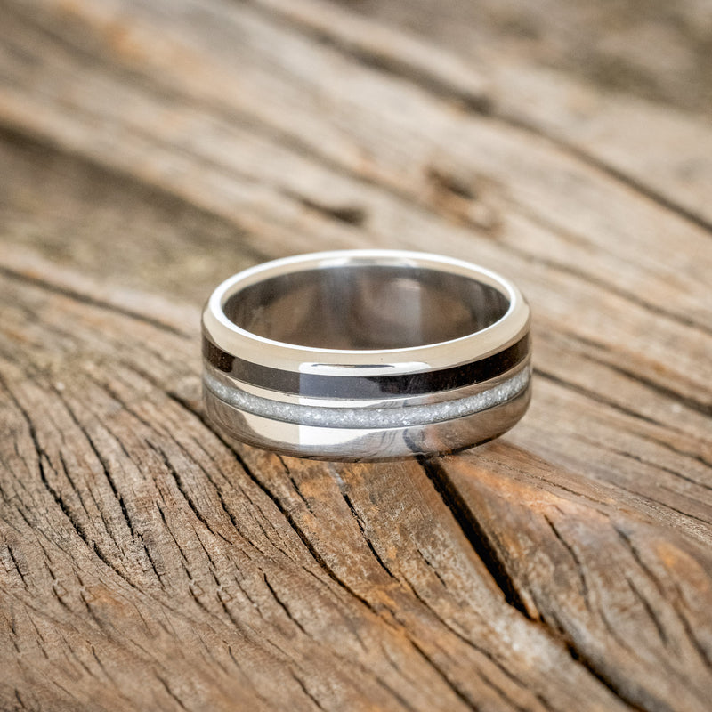 "COSMO" - DIAMOND DUST & COFFEE WEDDING BAND-3