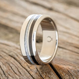 "COSMO" - DIAMOND DUST & COFFEE WEDDING BAND-1