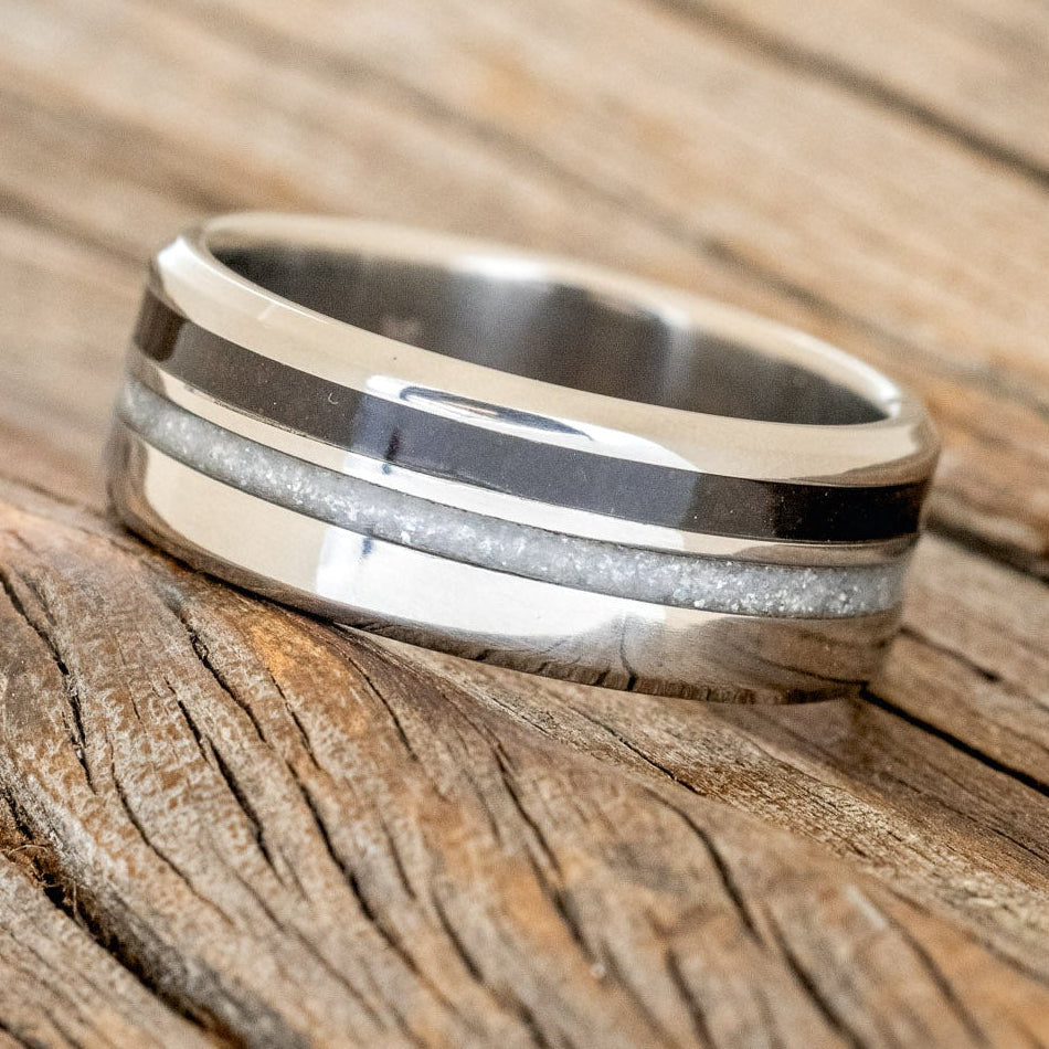 "Cosmo" - Diamond Dust & Coffee Wedding Band-Staghead Designs