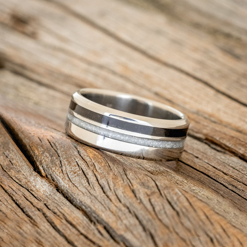 "COSMO" - DIAMOND DUST & COFFEE WEDDING BAND-2