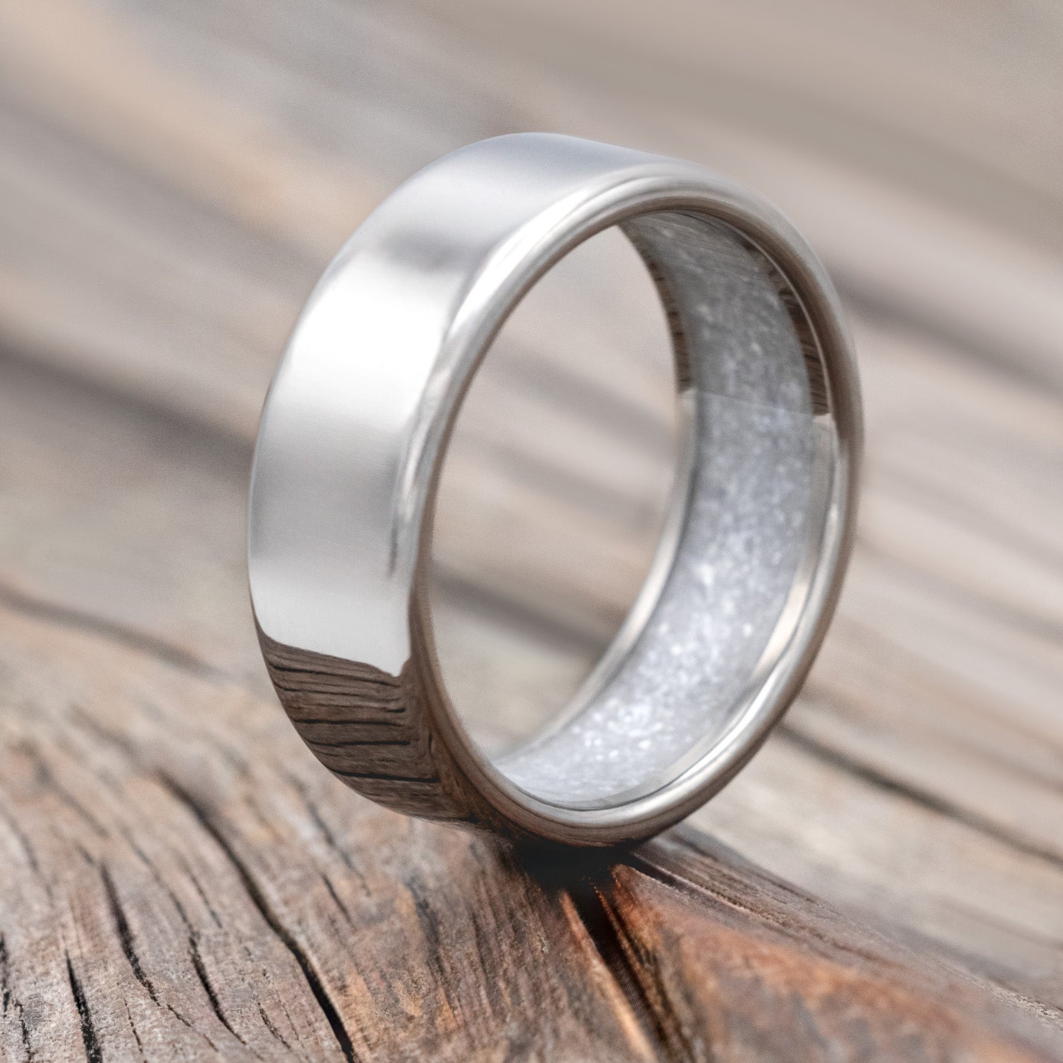 Diamond Dust Lined Wedding Band