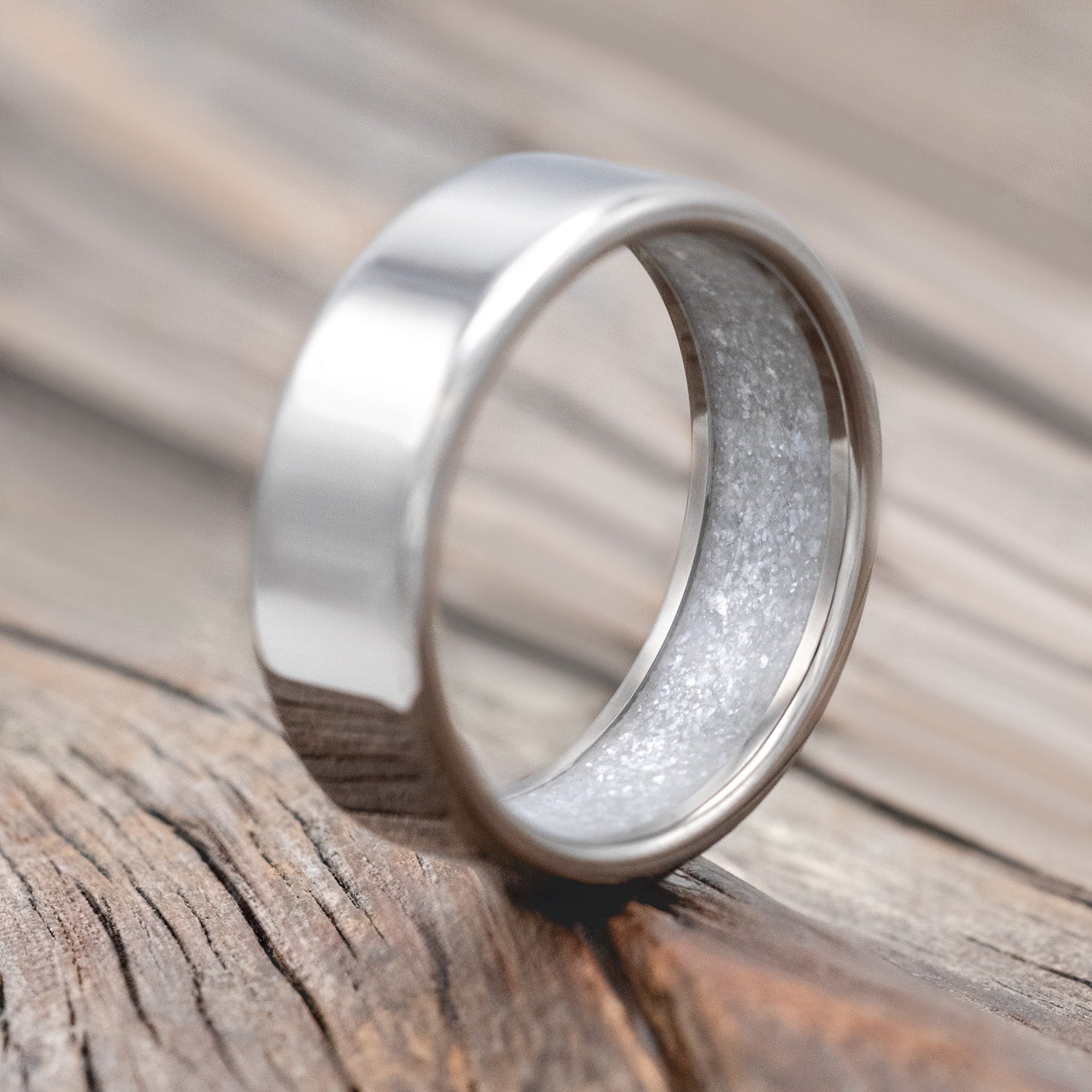 Diamond Dust Lined Wedding Band